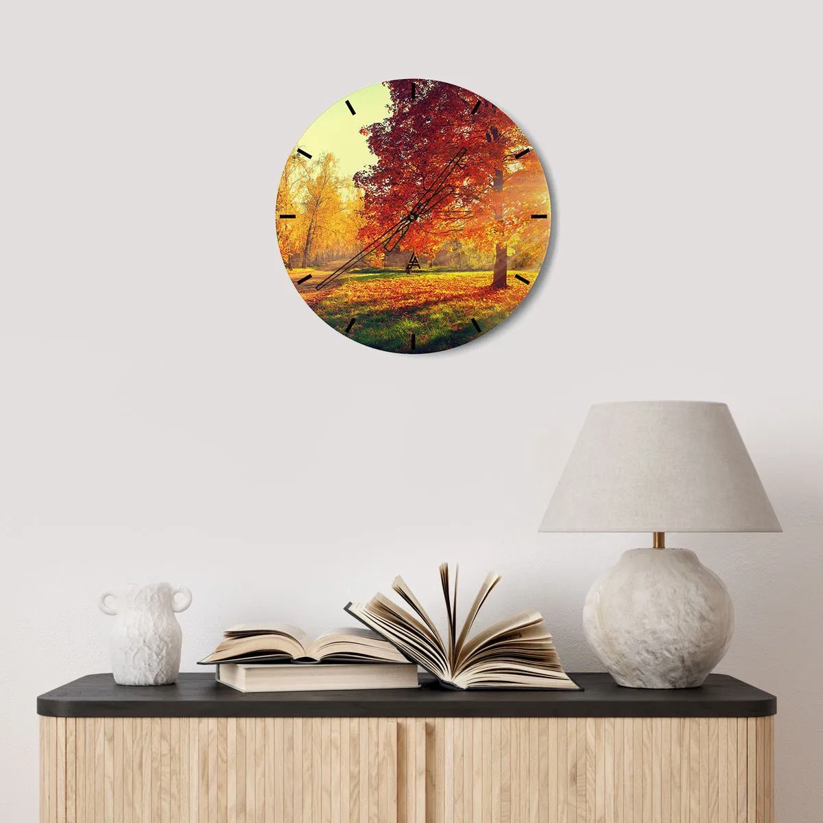 Wanduhr - Glasuhr - Unhöflich ist schön - 30x30 cm