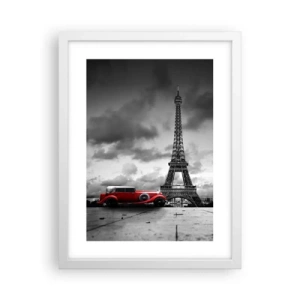 Poster in einem weißen Rahmen - Vor nicht allzu langer Zeit in Paris - 30x40 cm