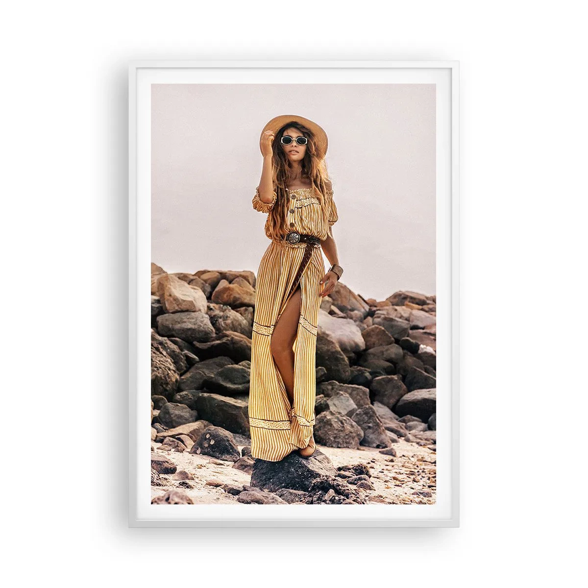 Poster in einem weißen Rahmen - Die Magie der Steine - 70x100 cm