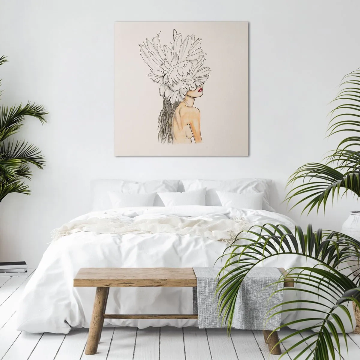 Bild auf Leinwand - Leinwandbild - Gekrönte Schönheit - 70x70 cm