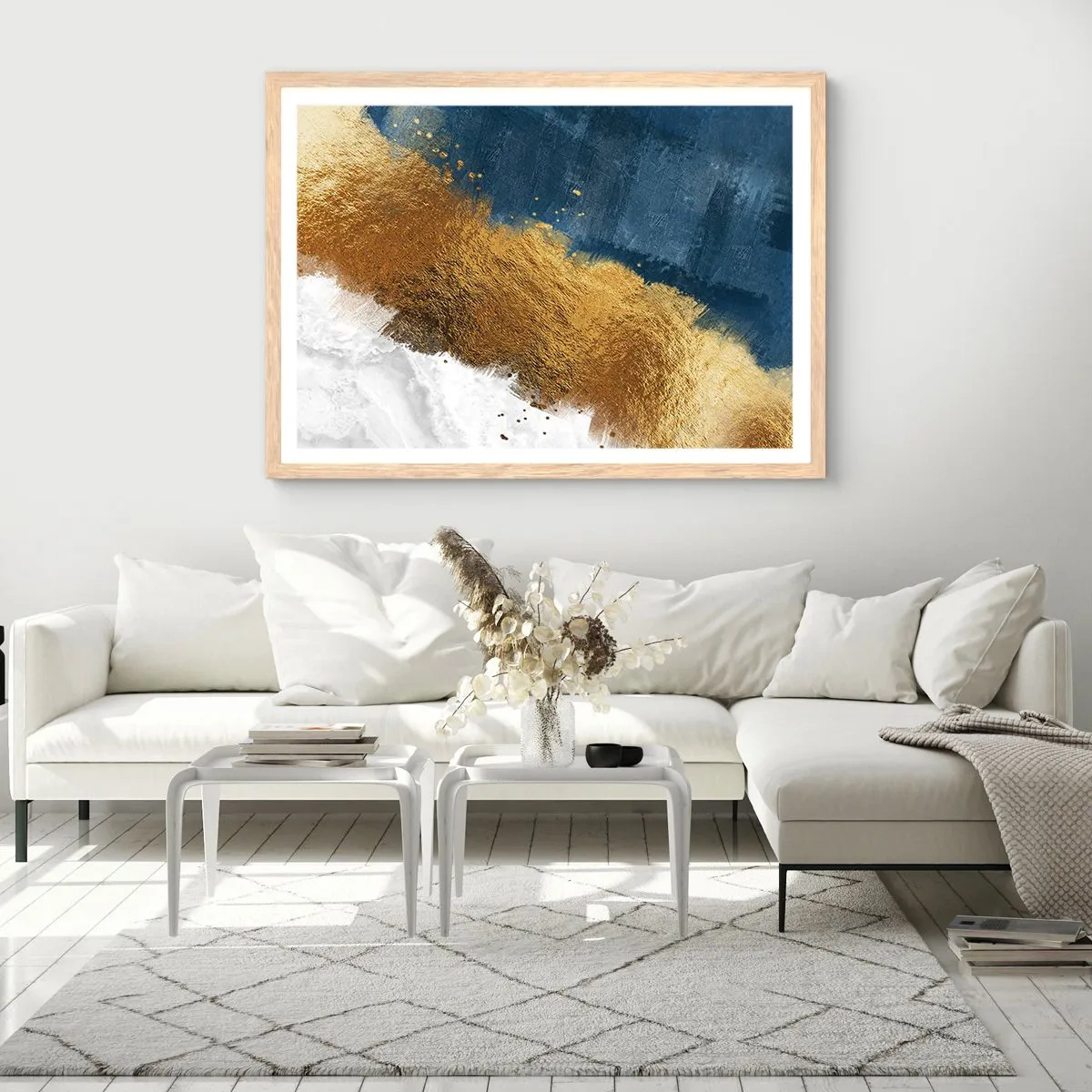 Poster in einem Rahmen aus heller Eiche - Farben des Sommers - 50x40 cm