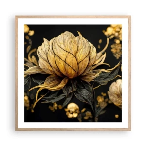 Poster in einem Rahmen aus heller Eiche - Subtile Zerbrechlichkeit - 60x60 cm