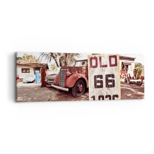 Bild auf Leinwand - Leinwandbild - Die Legende der amerikanischen Provinz - 90x30 cm