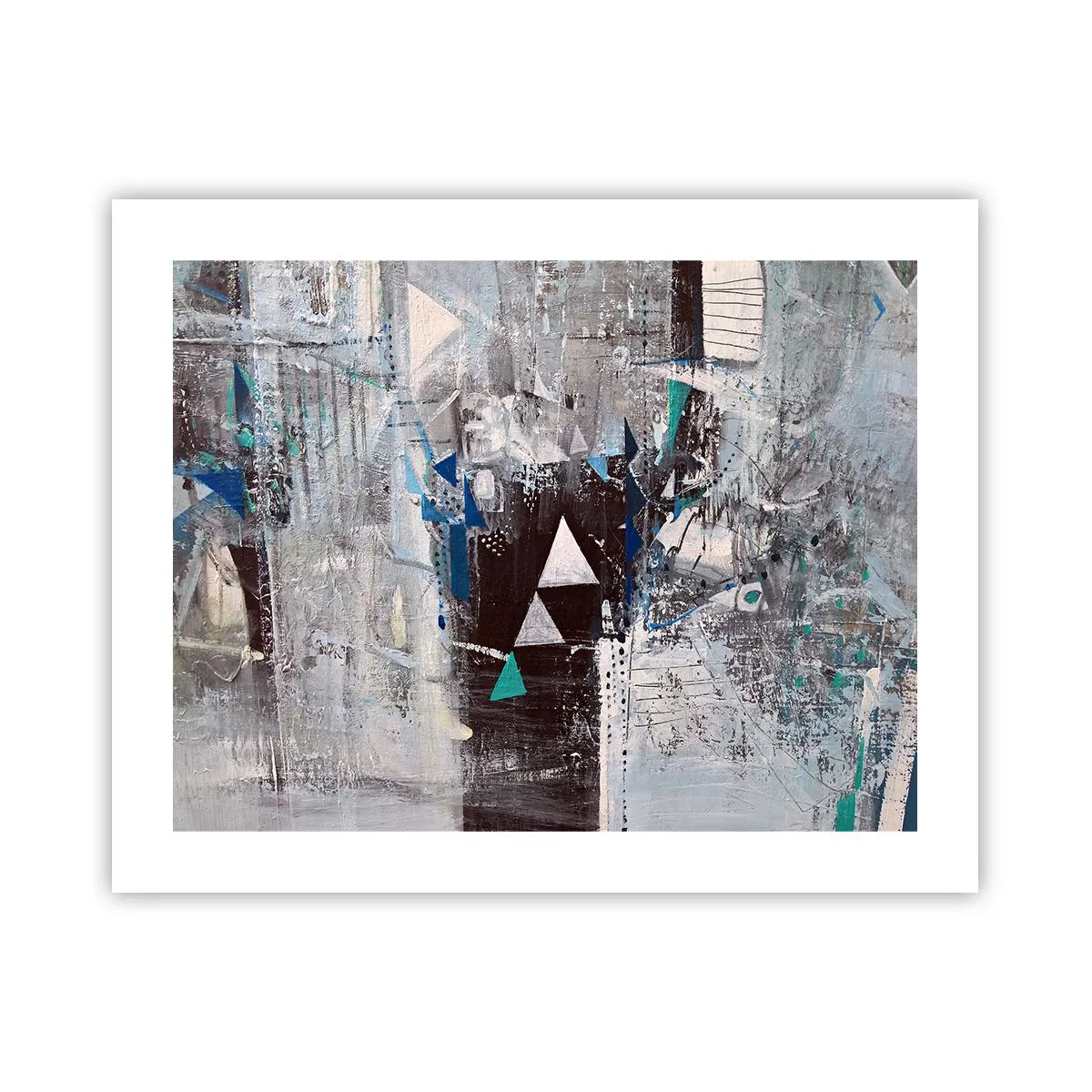 Poster - Überschreibende Reihenfolge der Dreiecke - 50x40 cm