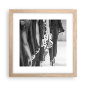 Poster in einem Rahmen aus heller Eiche - Eine stilvolle Parade - 30x30 cm