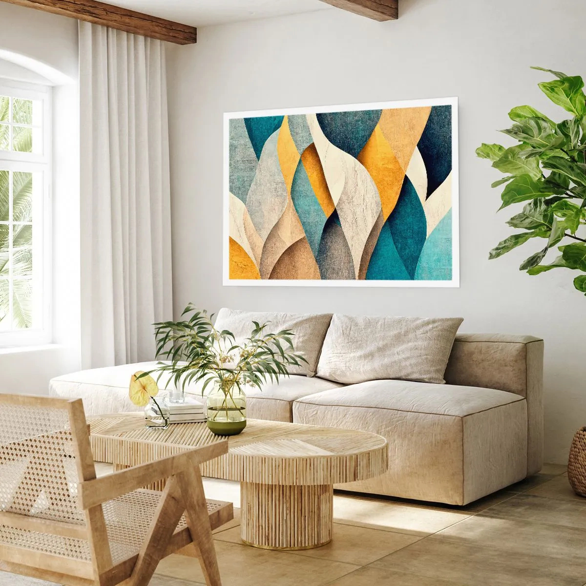 Poster - Rhythmus und Welle - 70x50 cm