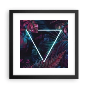 Poster in einem schwarzem Rahmen - Garten im Disco-Stil - 30x30 cm