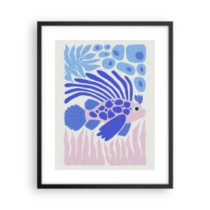 Poster in einem schwarzem Rahmen - In seinem Fahrwasser - 40x50 cm