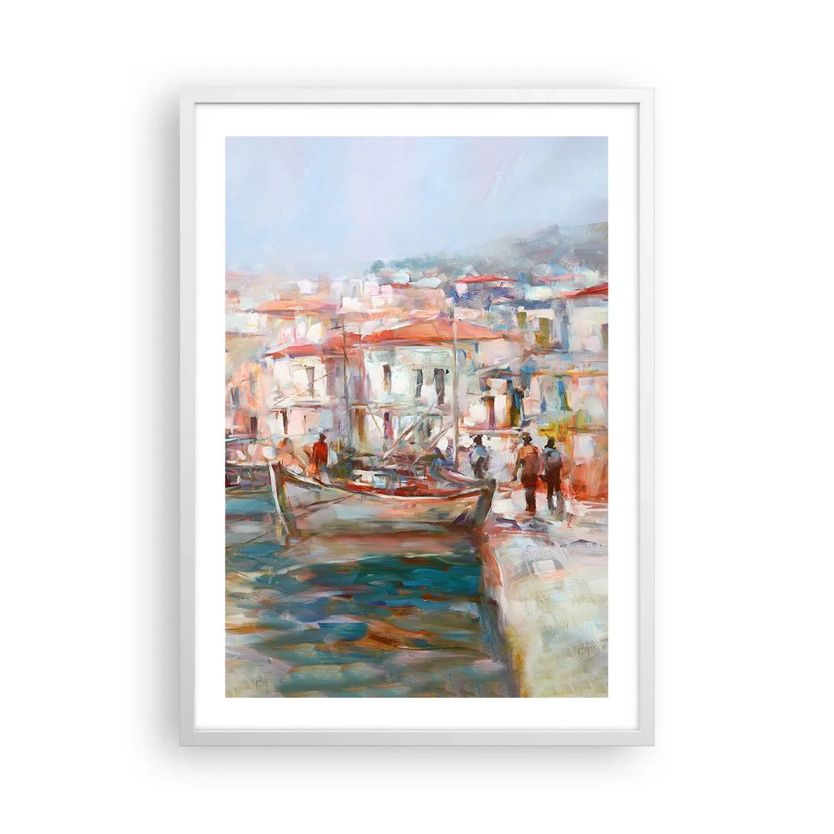 Poster in einem weißen Rahmen - Pastell-Sommerferien - 50x70 cm
