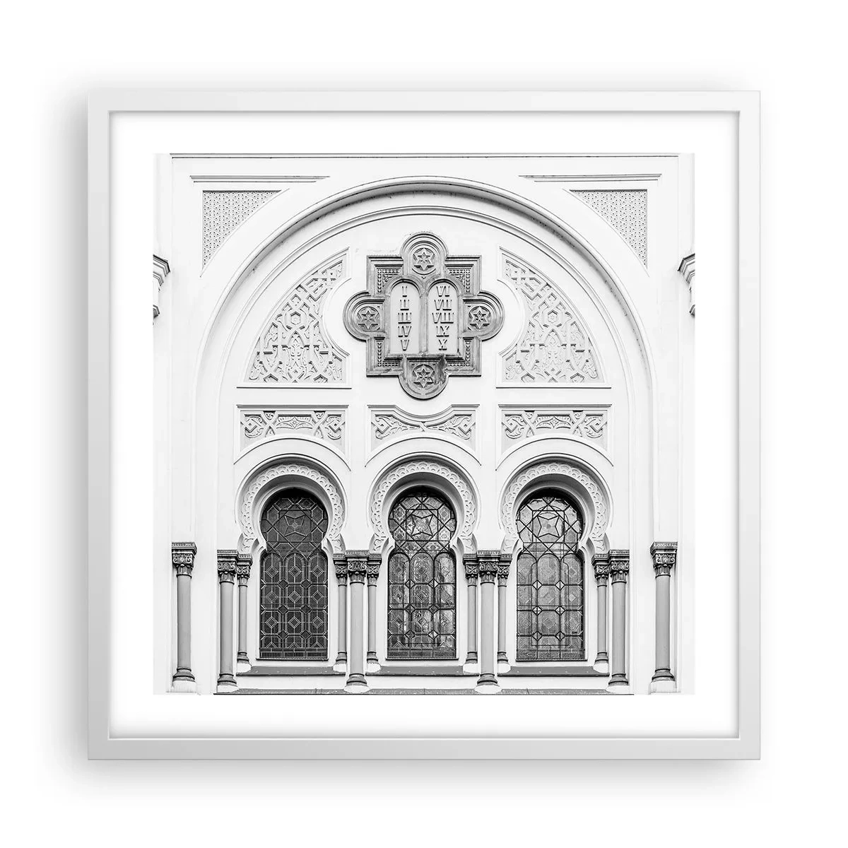 Poster in einem weißen Rahmen - An der Grenze der Kulturen - 50x50 cm