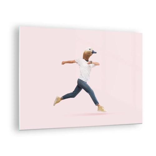 Glasbild - Bild auf glas - Eine Prise Absurdität - 70x50cm - Eine Prise Absurdität - Moderne Wanddekoration für Wohnzimmer und Schlafzimmer ARTTOR