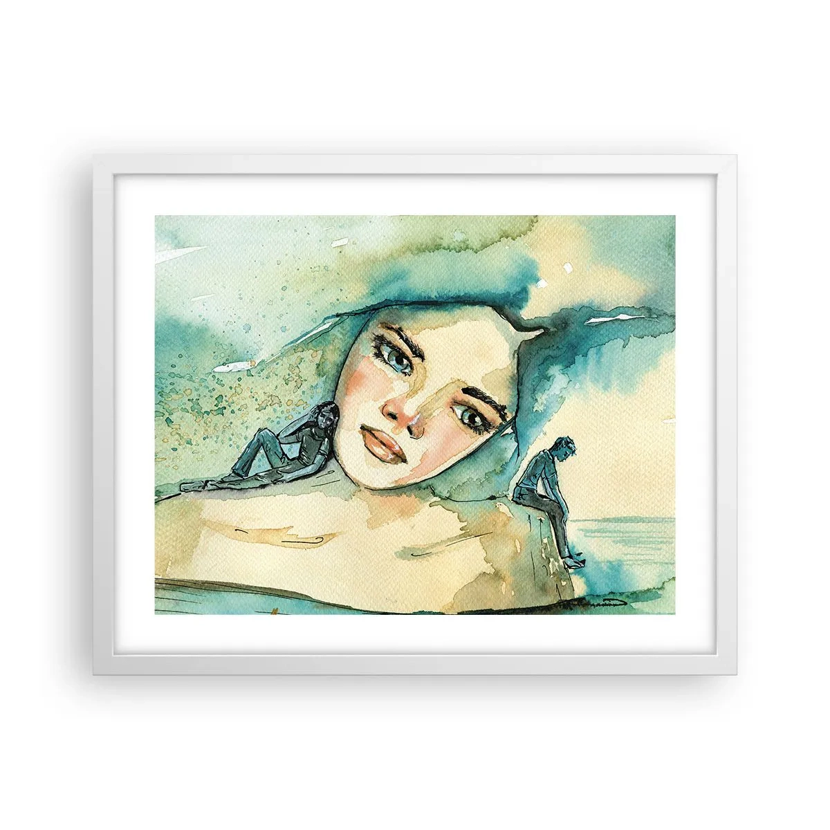 Poster in einem weißen Rahmen - Bin ich blau? - 50x40 cm