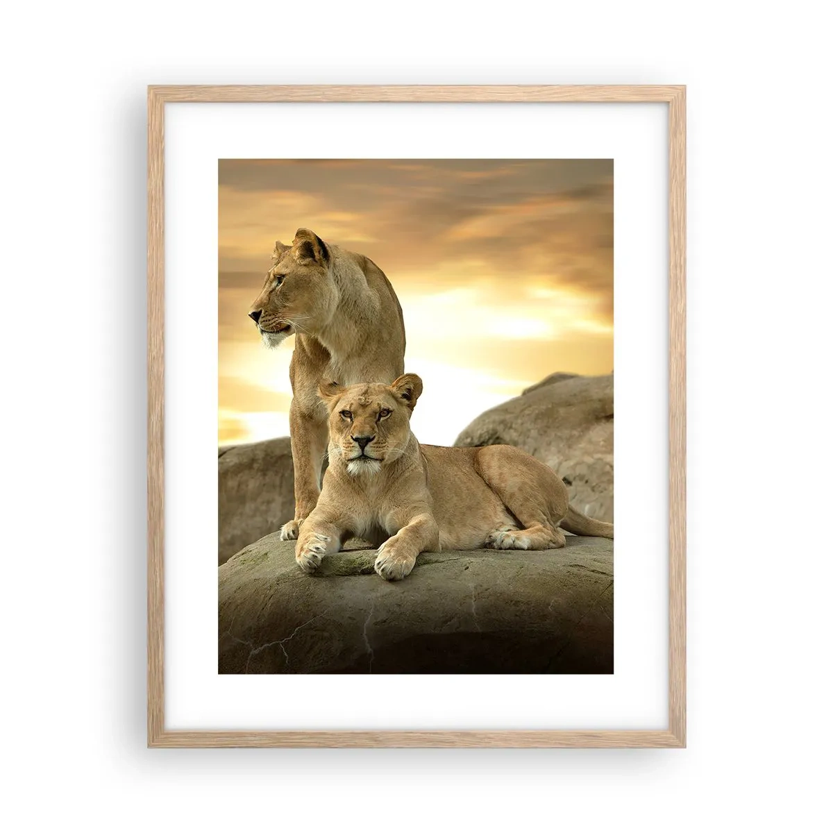 Poster in einem Rahmen aus heller Eiche - Königliche Majestät - 40x50 cm