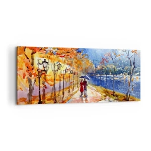 Bild auf Leinwand - Leinwandbild - Gemeinsam bis an die Grenze der Zeit - 100x40 cm
