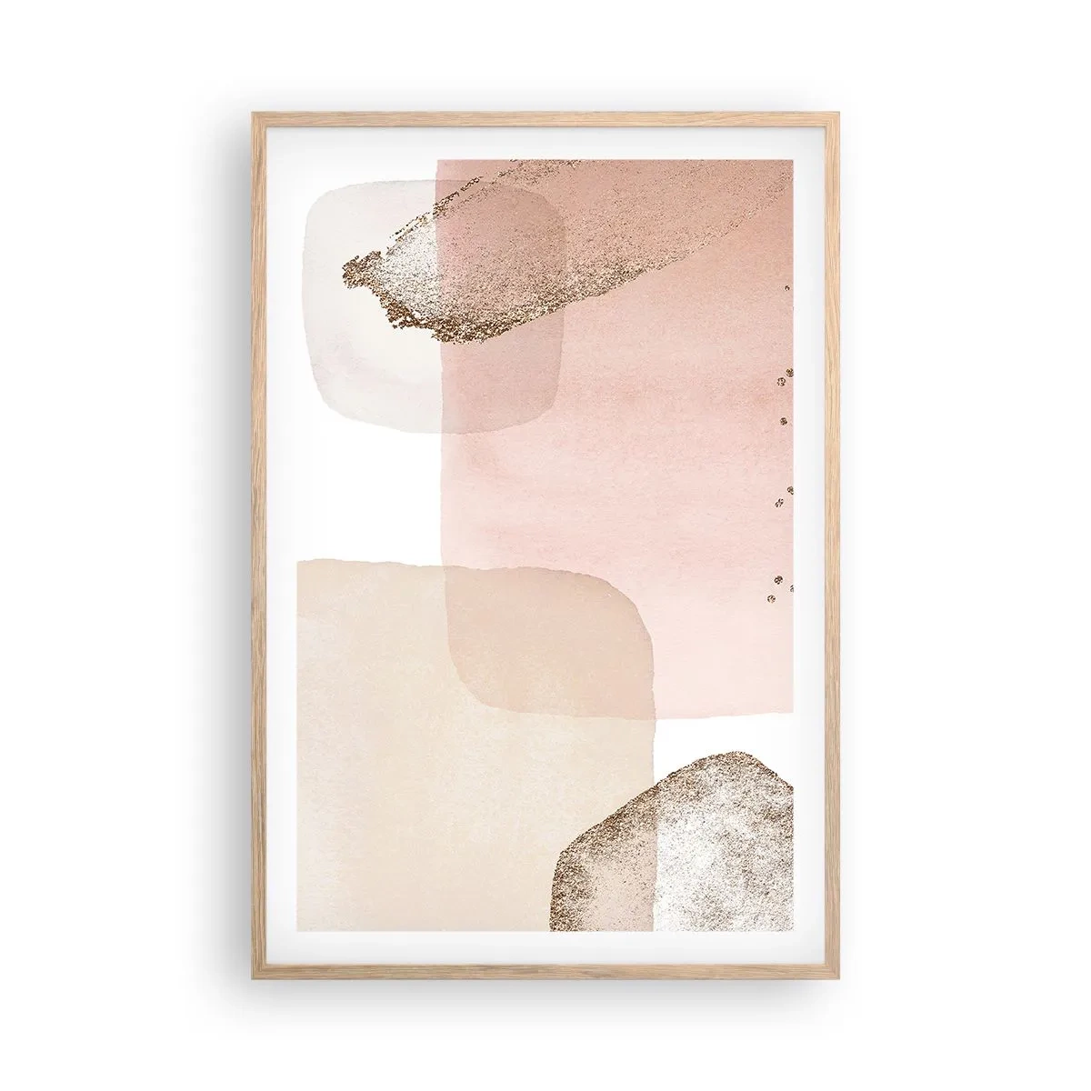 Poster in einem Rahmen aus heller Eiche - Ein Blick durch die Farbe - 61x91 cm