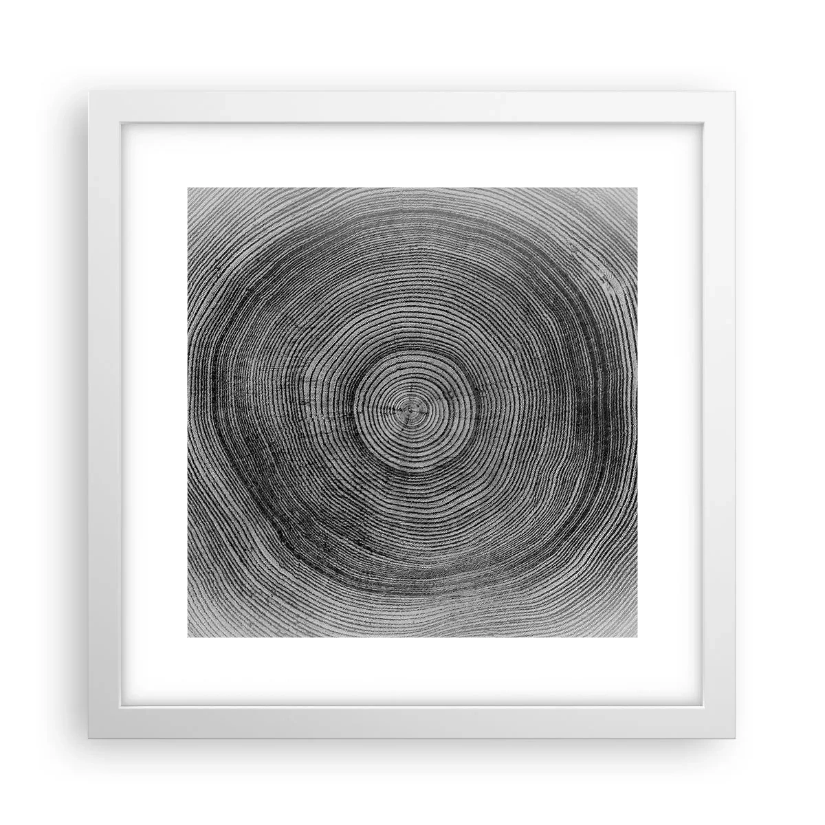 Poster in einem weißen Rahmen - Zeichen der Zeit - 30x30 cm