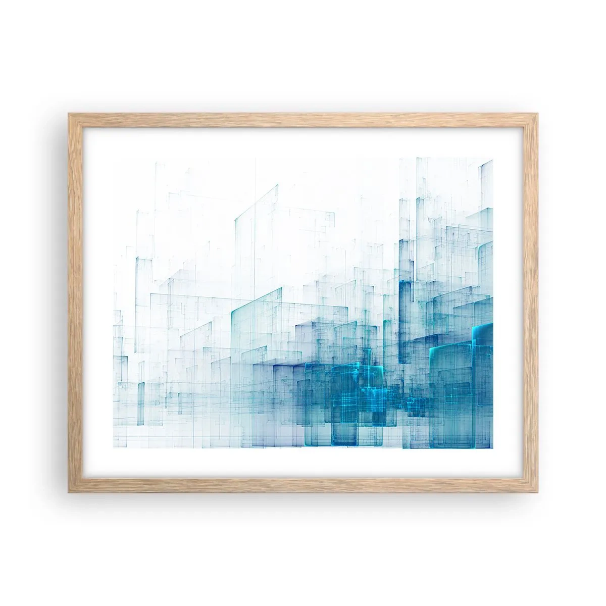 Poster in einem Rahmen aus heller Eiche - Wie der Raum wgeschaffen urde - 50x40 cm