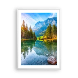 Poster in einem weißen Rahmen - Die Sanftheit des Herbstes - 50x70 cm