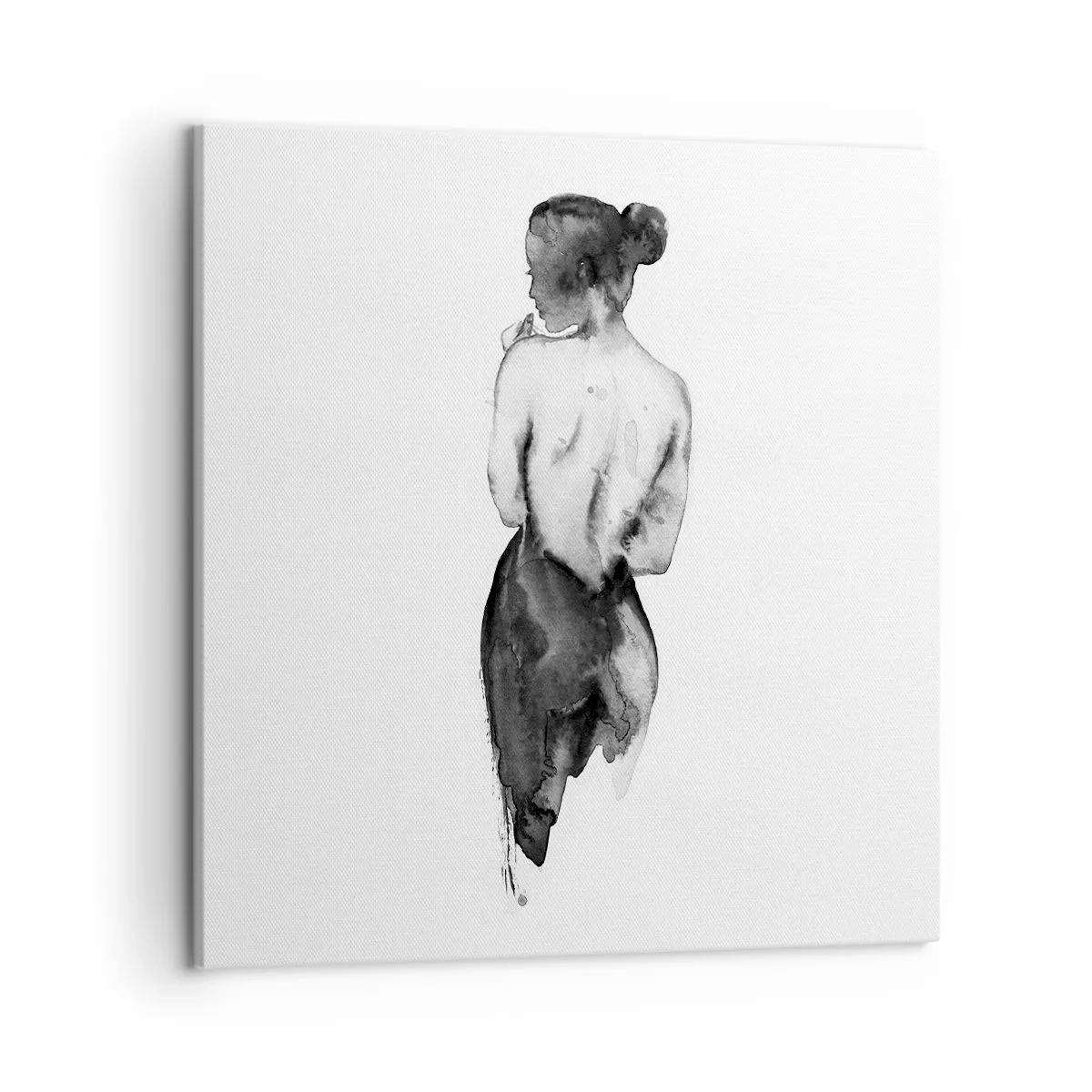 Bild auf Leinwand - Leinwandbild - Bei ihr verschwindet die Welt - 50x50 cm