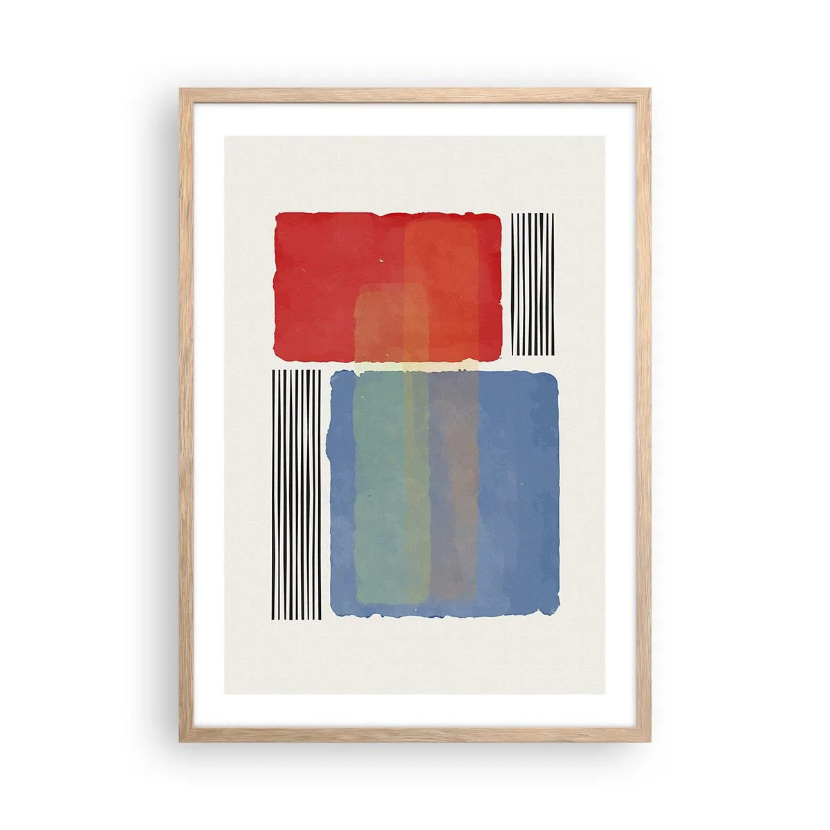 Poster in einem Rahmen aus heller Eiche - Der Geist und der Buchstabe der Geometrie - 50x70 cm