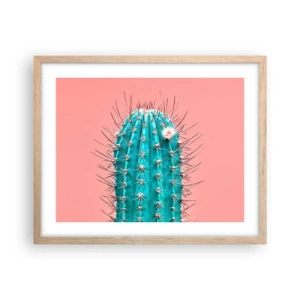 Poster in einem Rahmen aus heller Eiche - Schau einfach hin - 50x40 cm