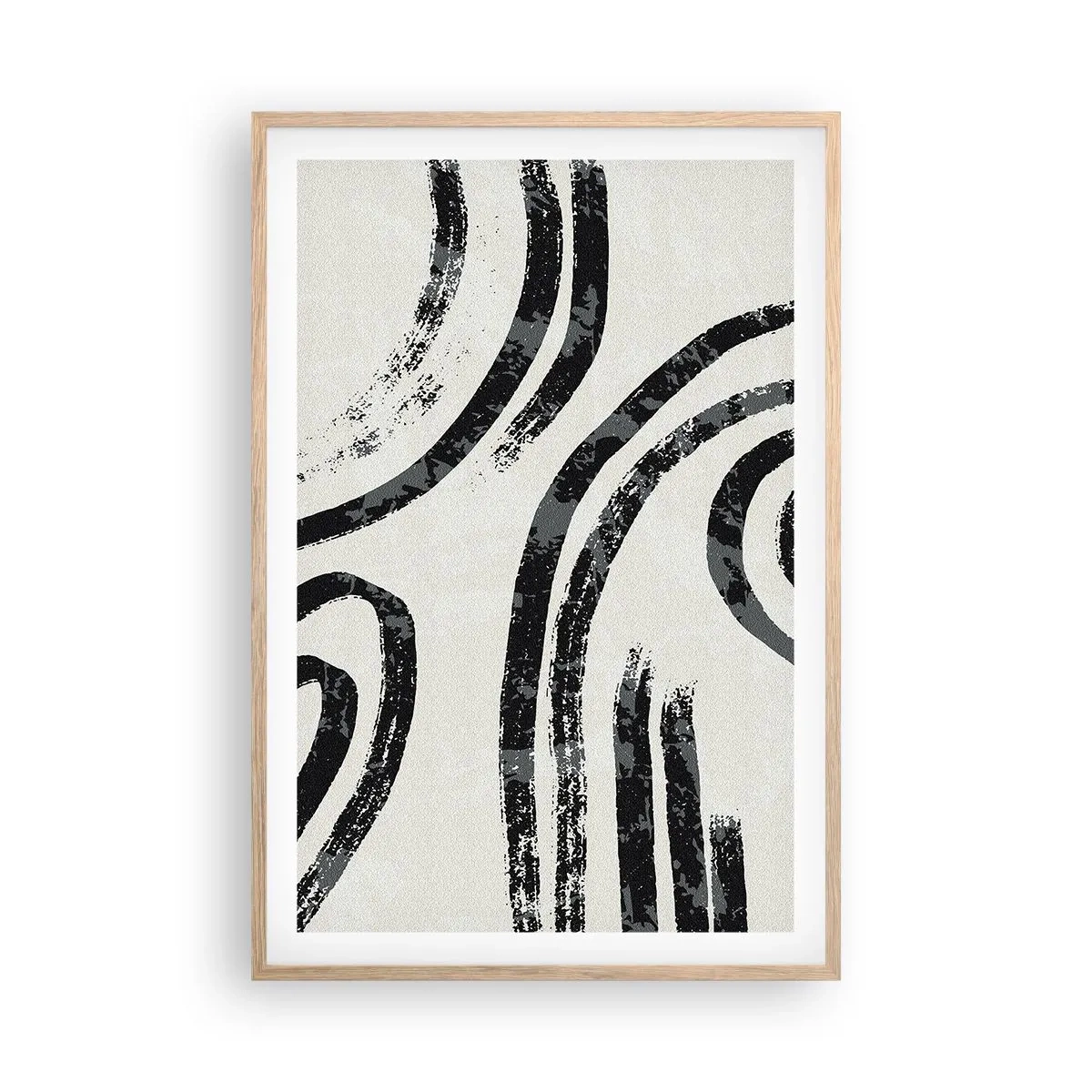 Poster in einem Rahmen aus heller Eiche - Bei Hälfte angehalten - 61x91 cm