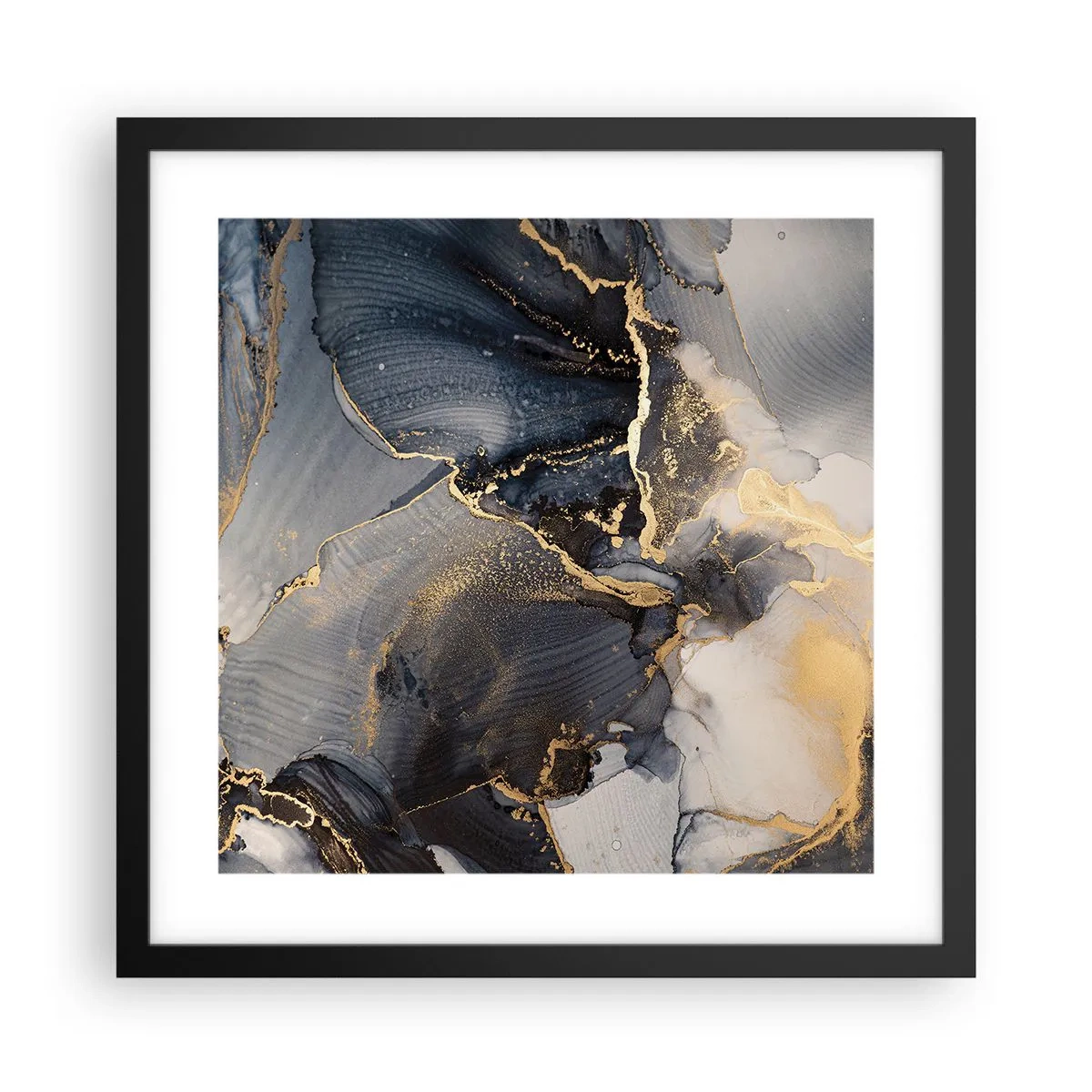 Poster in einem schwarzem Rahmen - Leben aus Stein - 40x40 cm