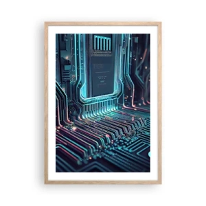 Poster in einem Rahmen aus heller Eiche - Ich denke nur… - 50x70 cm