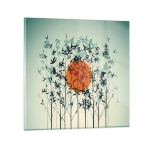 Glasbild - Bild auf glas - Japanische Sonne - 30x30 cm