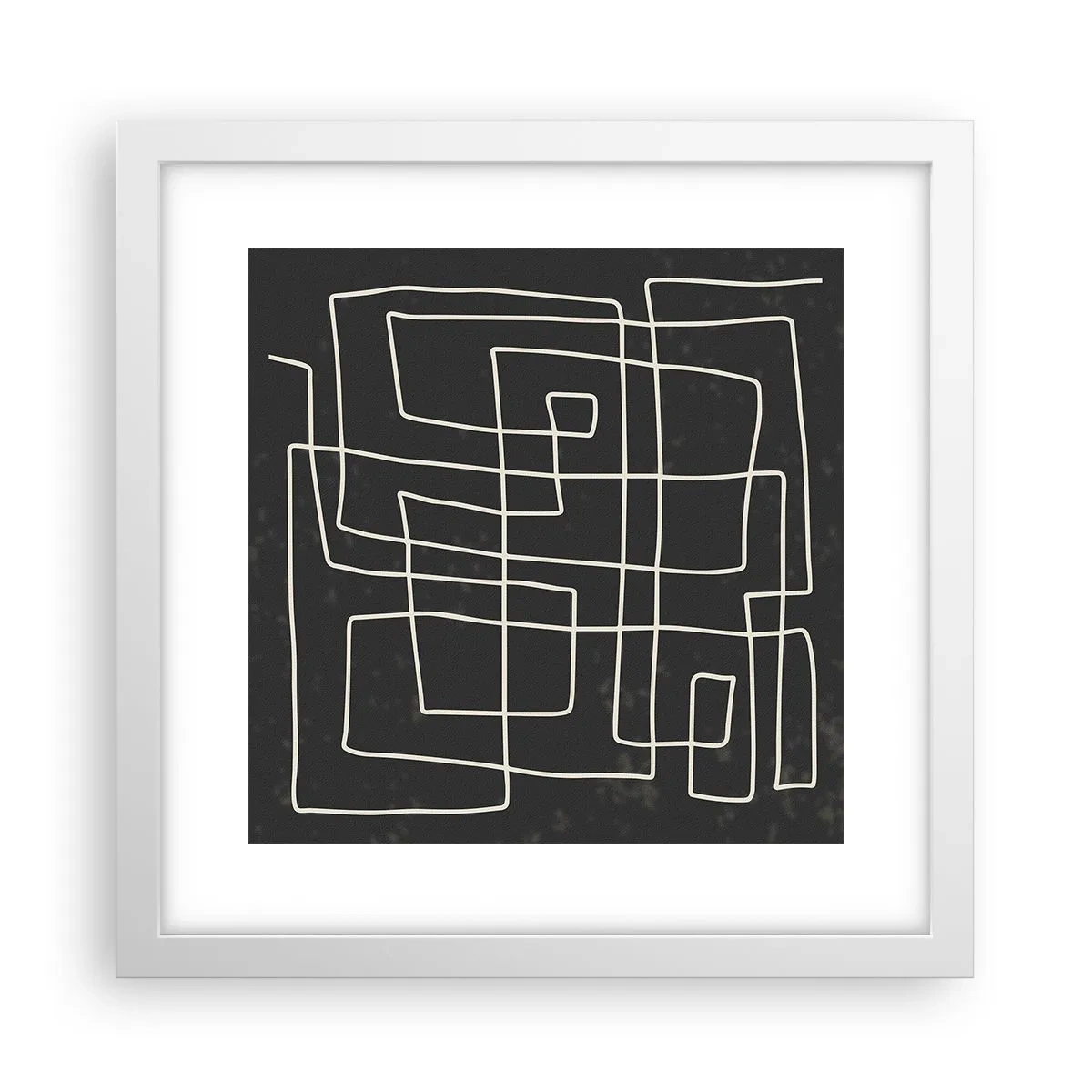 Poster in einem weißen Rahmen - Nicht so einfach - 30x30 cm