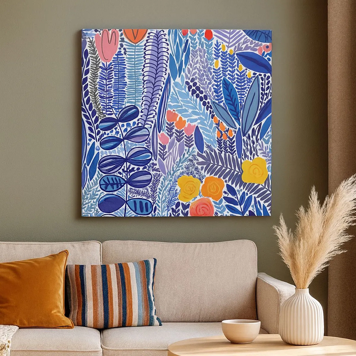 Bild auf Leinwand - Leinwandbild - Hawaiianischer Garten - 30x30 cm