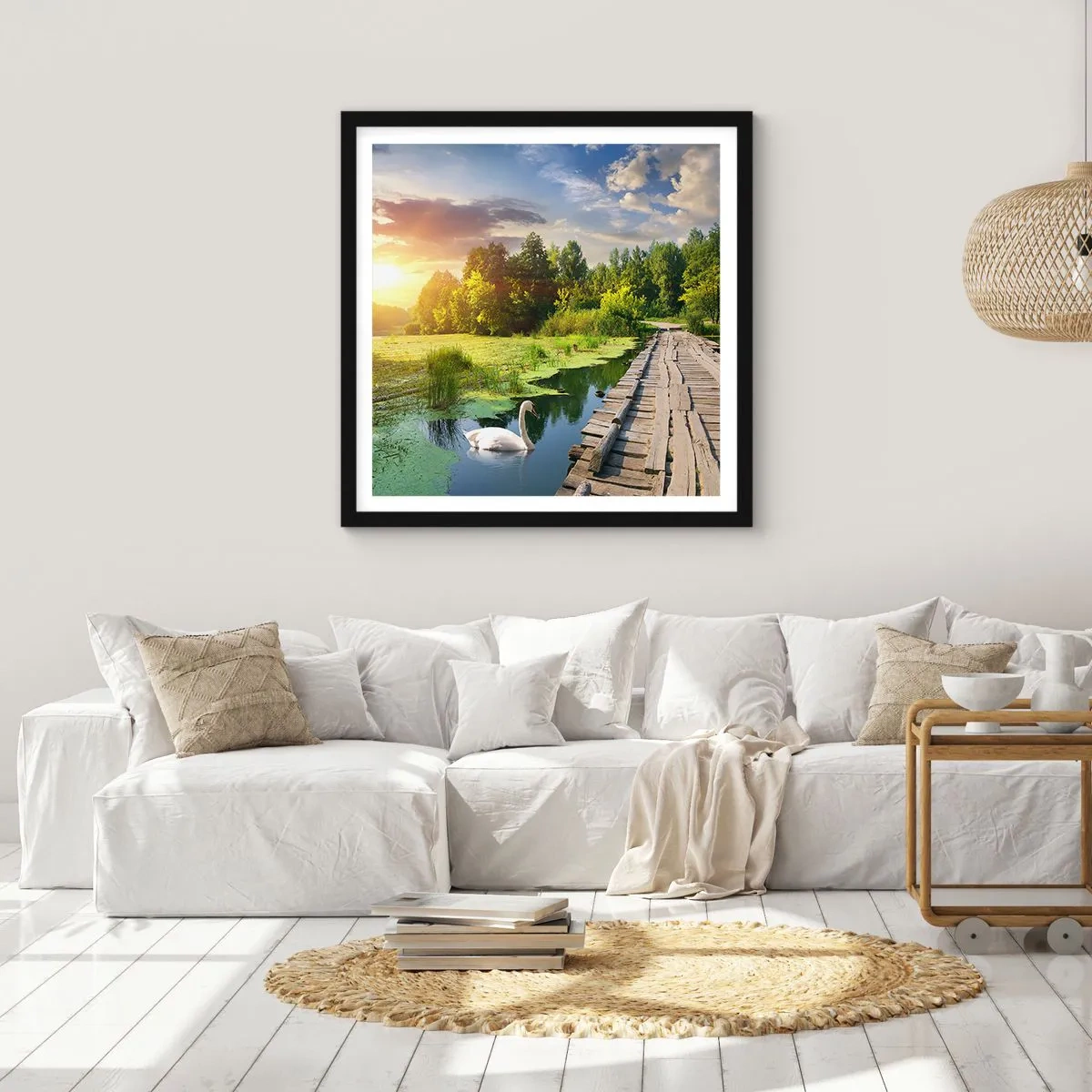Poster in einem schwarzem Rahmen - Sommer, Sommer überall - 30x30 cm