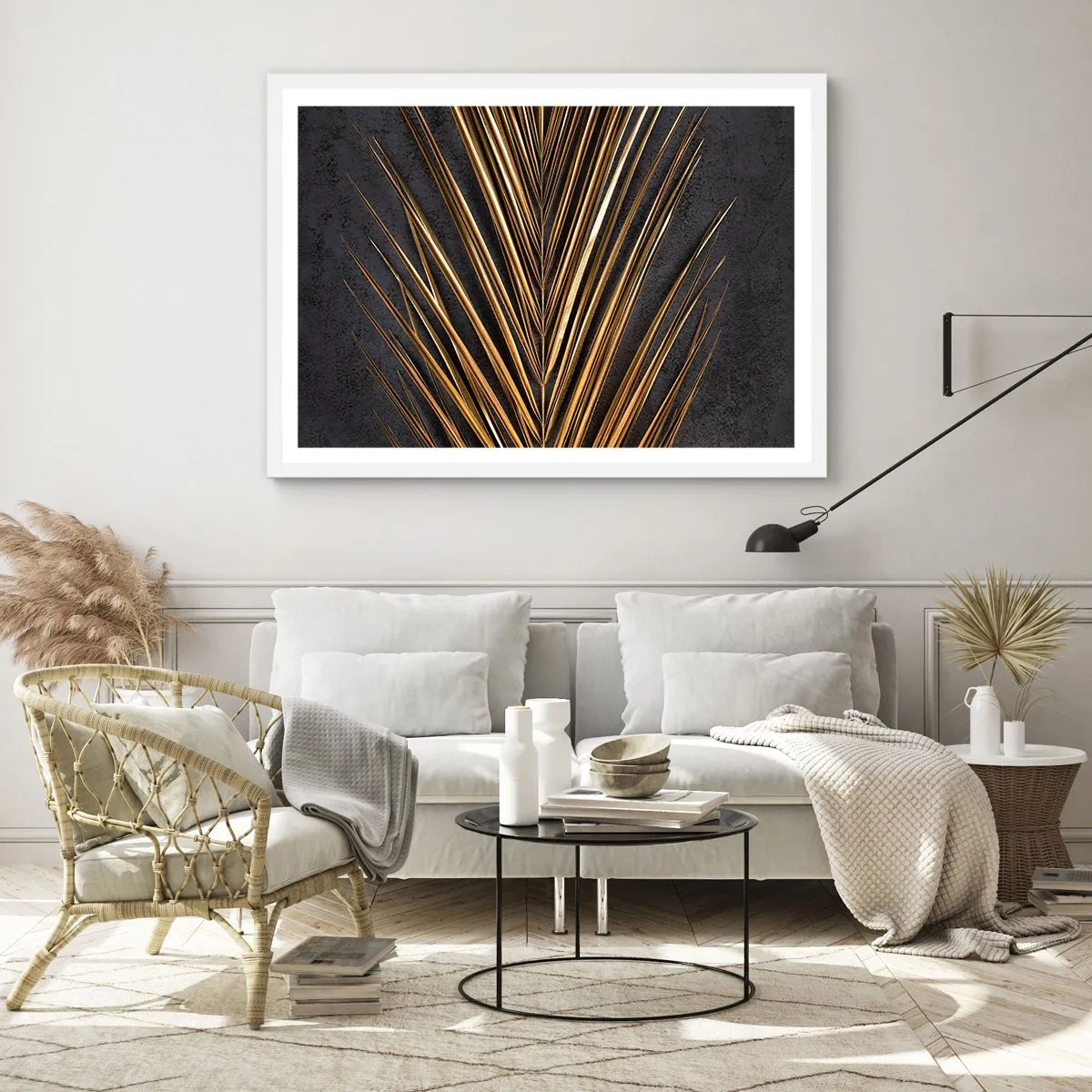 Poster in einem weißen Rahmen - Das Gold der Tropen - 100x70 cm