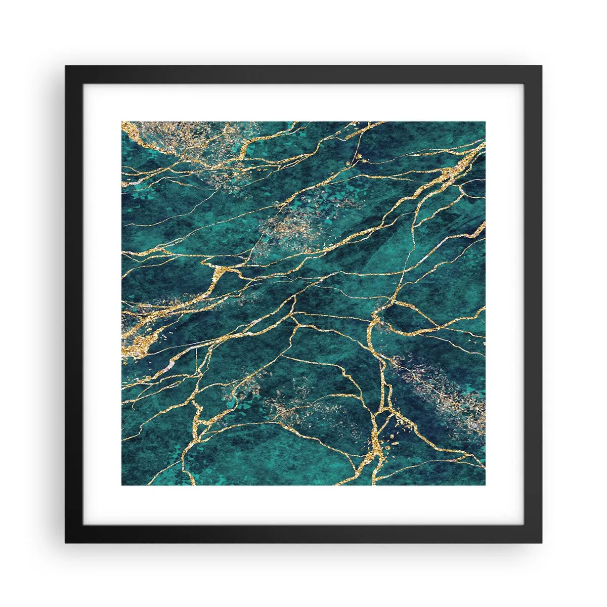 Poster in einem schwarzem Rahmen - Goldmine - 40x40 cm