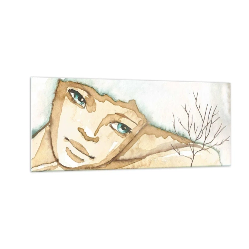 Glasbild - Bild auf glas - Der Baum der Poesie wächst aus der Stille - 100x40 cm