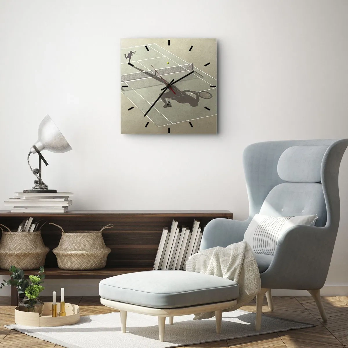 Wanduhr - Glasuhr - Überwinde dich selbst - 30x30 cm