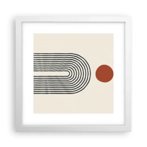 Poster in einem weißen Rahmen - Magnetismus von Formen und Farben - 30x30 cm