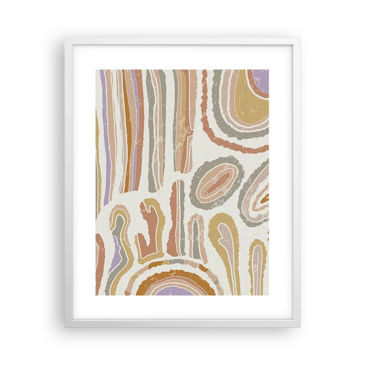 Poster in einem weißen Rahmen - Bunte Querschnitte - 40x50 cm