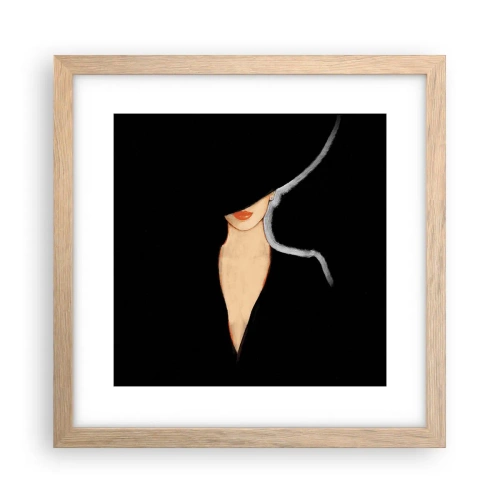 Poster in einem Rahmen aus heller Eiche - Eleganz und Stil - 30x30 cm