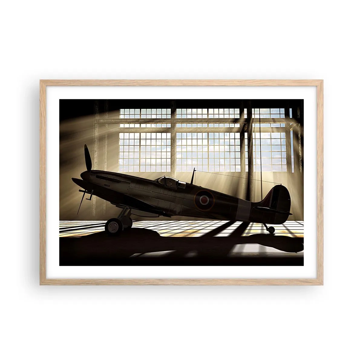 Poster in einem Rahmen aus heller Eiche - Die Ruhe eines Kriegers - 70x50 cm