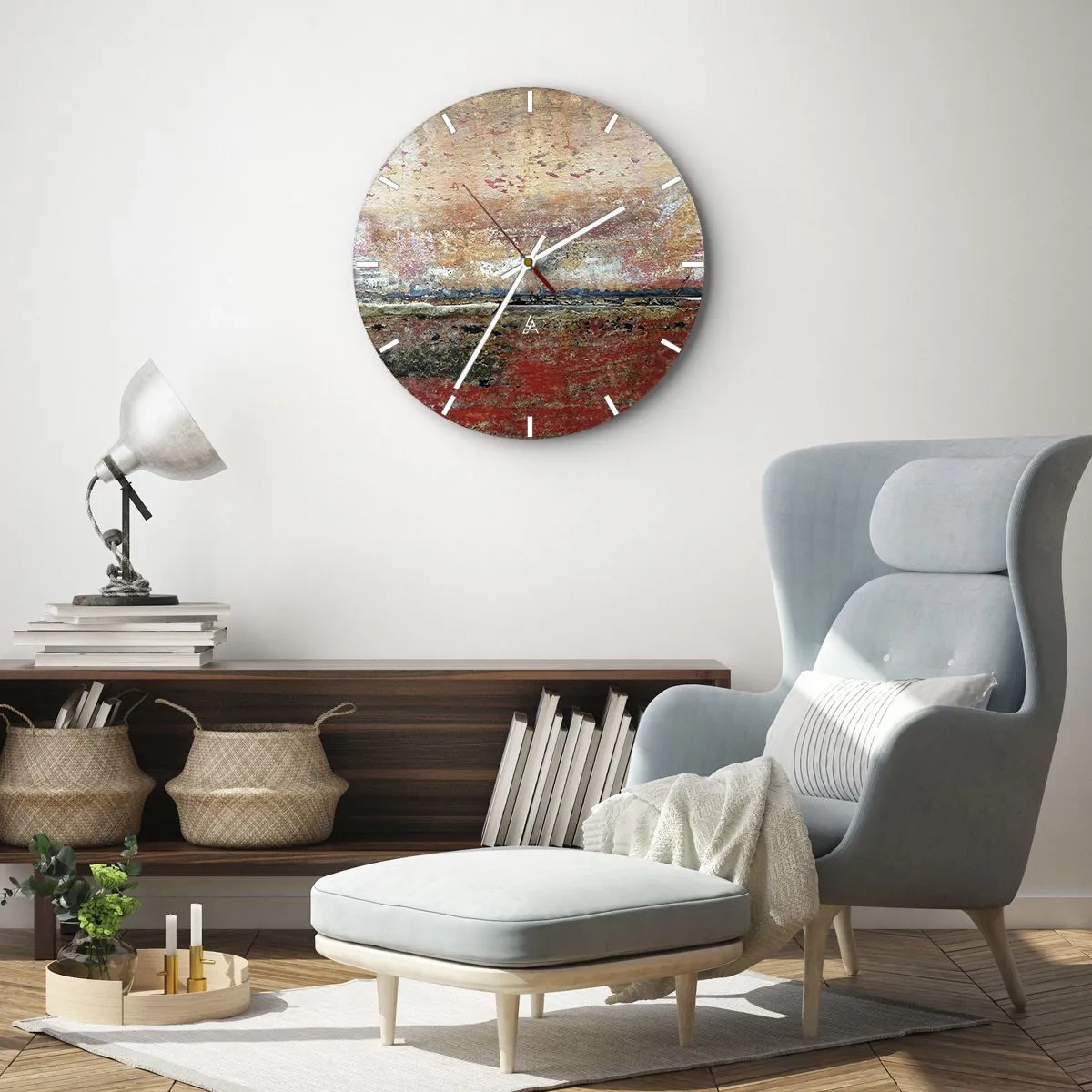 Wanduhr - Glasuhr - Vielleicht liegt es am Meer - 40x40 cm