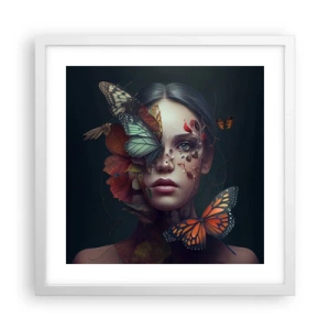 Poster in einem weißen Rahmen - Wunderbare Metamorphose - 40x40 cm