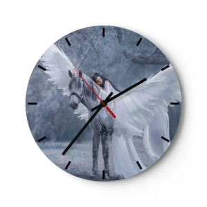 Wanduhr - Glasuhr - Ein inspirierter Moment - 40x40 cm