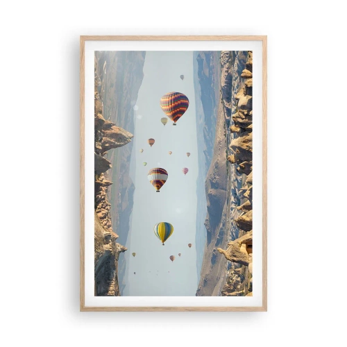 Poster in einem Rahmen aus heller Eiche - Hier ist alles möglich - 61x91 cm