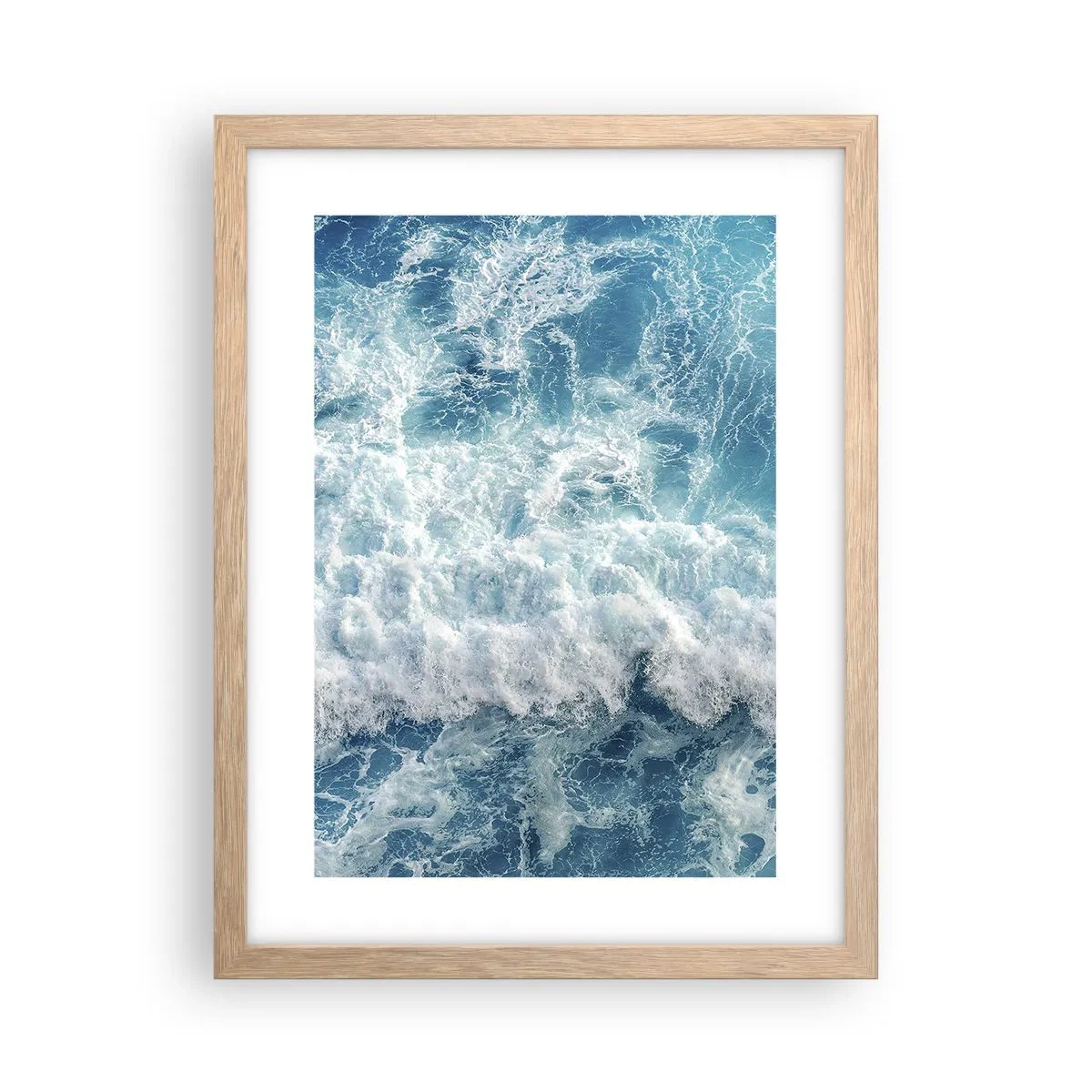 Poster in einem Rahmen aus heller Eiche - Freudig und springend - 30x40 cm