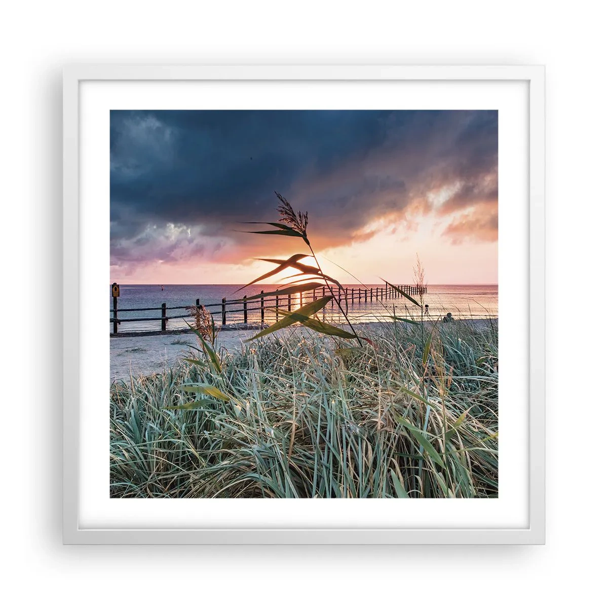 Poster in einem weißen Rahmen - Es vergeht nicht mit dem Wind - 50x50 cm