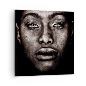 Bild auf Leinwand - Leinwandbild - Eine Träne - 60x60 cm