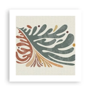 Poster - Mehrfarbiges Blatt - 40x40 cm