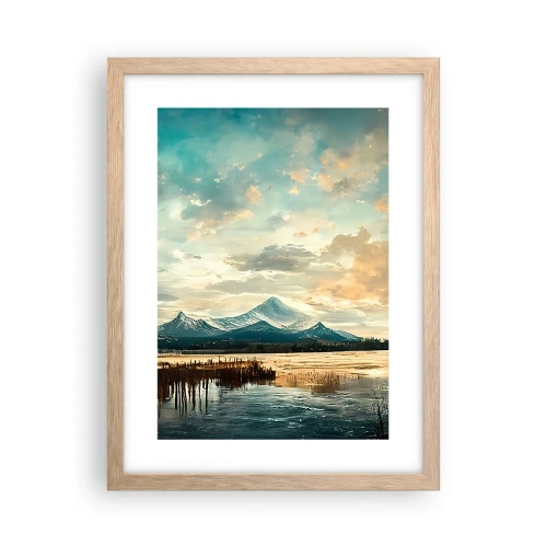 Poster in einem Rahmen aus heller Eiche - Unter dem Schutz des Himmels - 30x40 cm