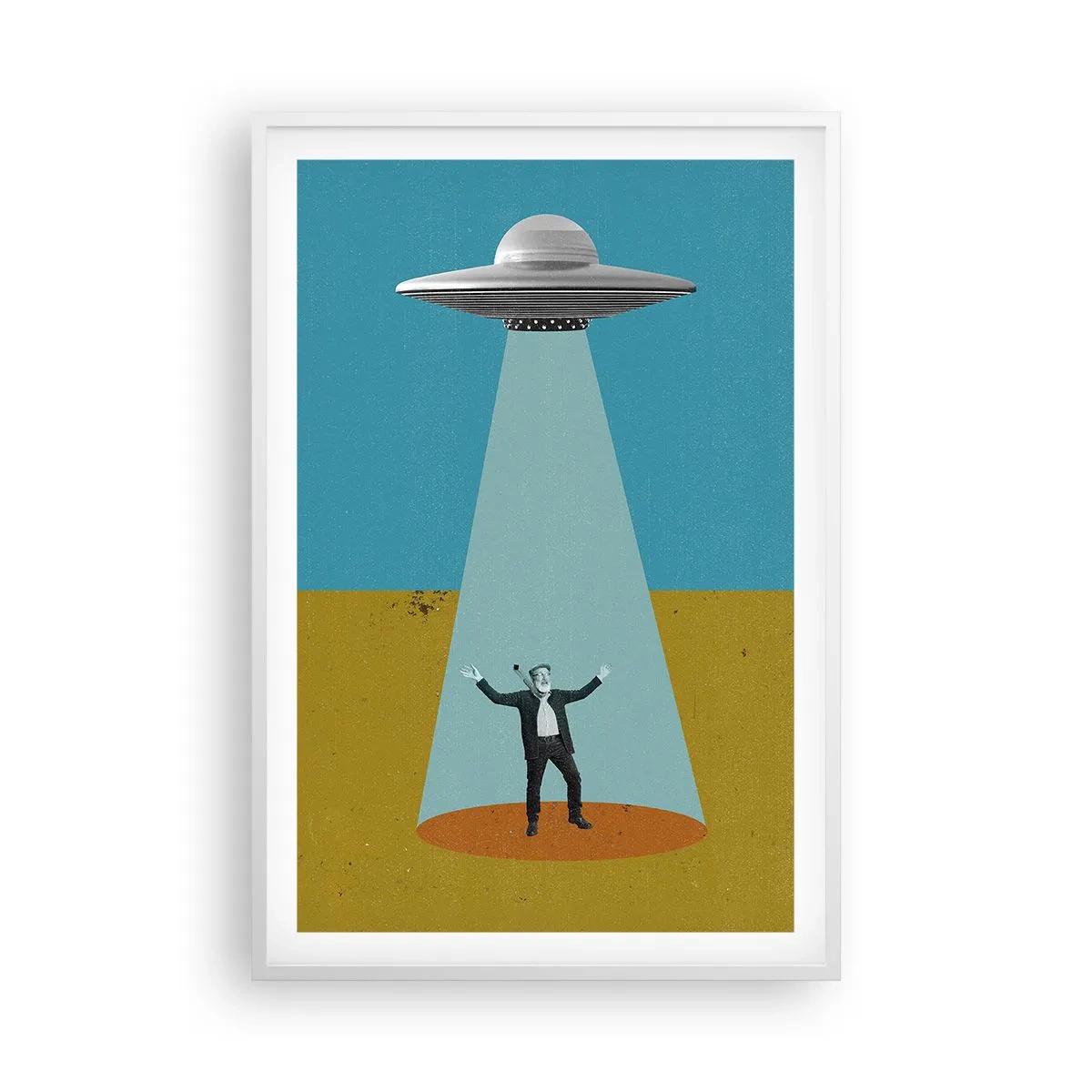 Poster in einem weißen Rahmen - Nahe Begegnung - 61x91 cm